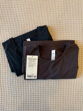 lululemon athletica Long Sleeve Tees in Black and Dark Brown